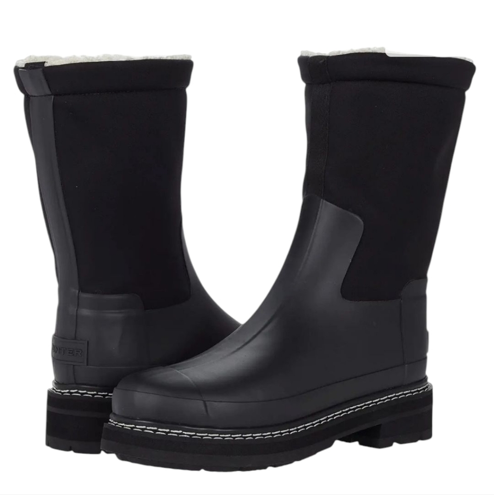 Hunter Black Insulated Winter Boots